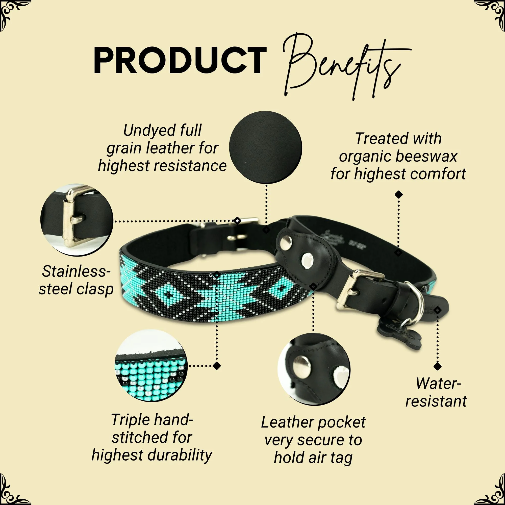 Saint Barth Sambboho dog collar (with AirTag holder) - Image 2