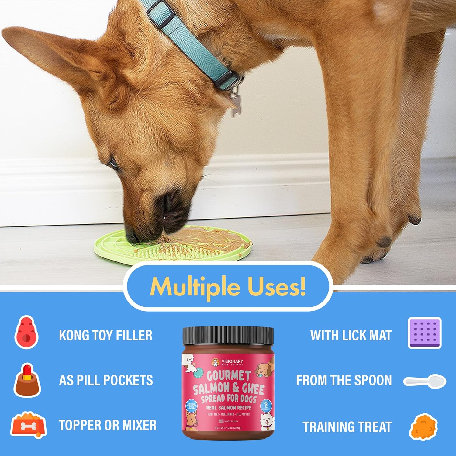 Salmon & Ghee Dog Meat Spread – High-Protein, Low-Carb Keto Treat | 12oz Jar - Image 5