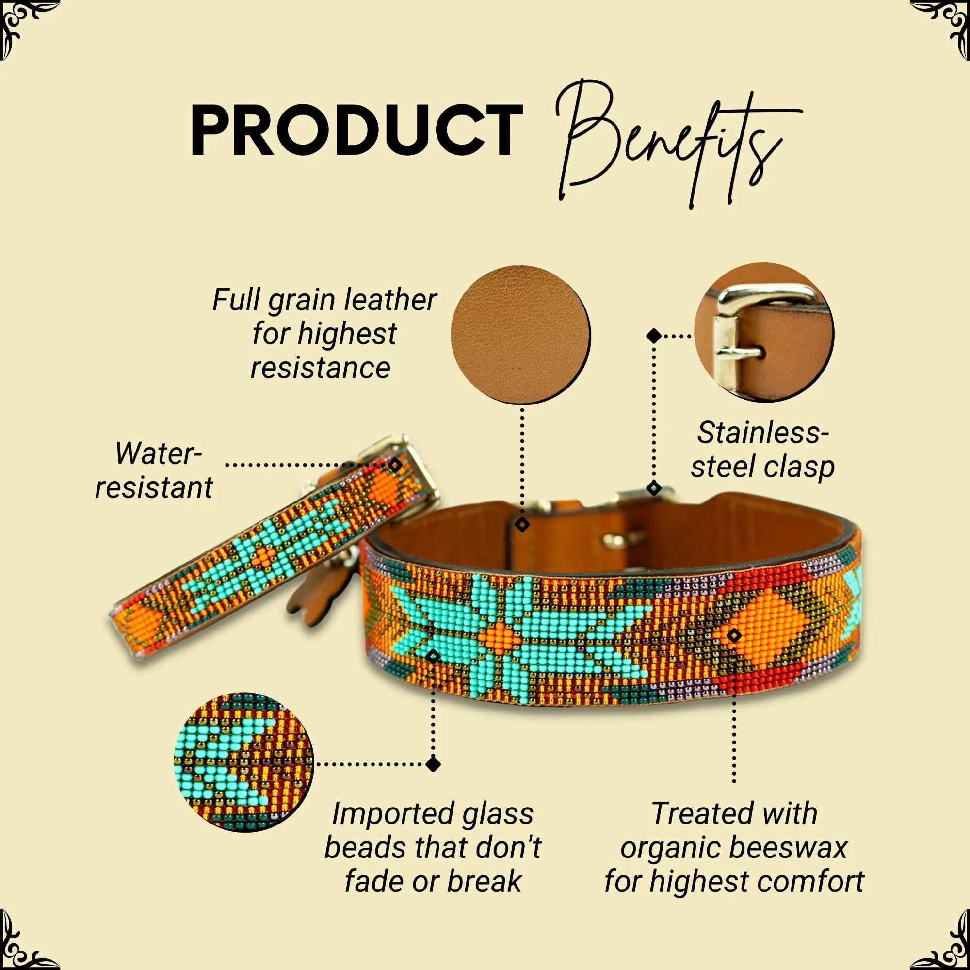 Sardinia Sambboho dog collar (Glam Collection) - Image 2