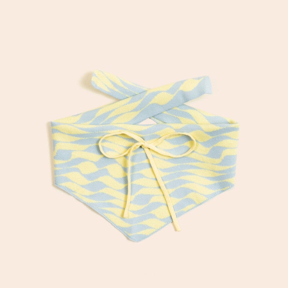 Seaside Swirl Cotton Knitted Dog Bandana - Image 2