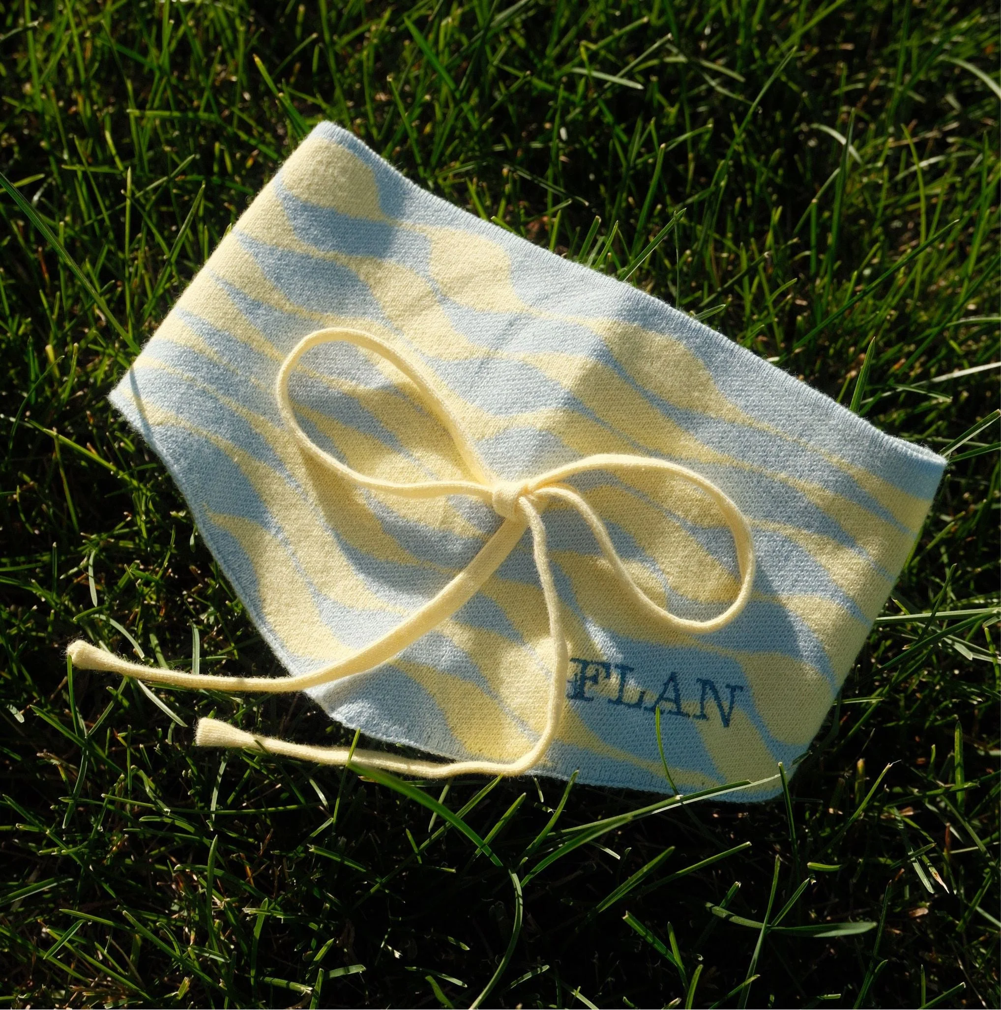 Seaside Swirl Cotton Knitted Dog Bandana - Image 4