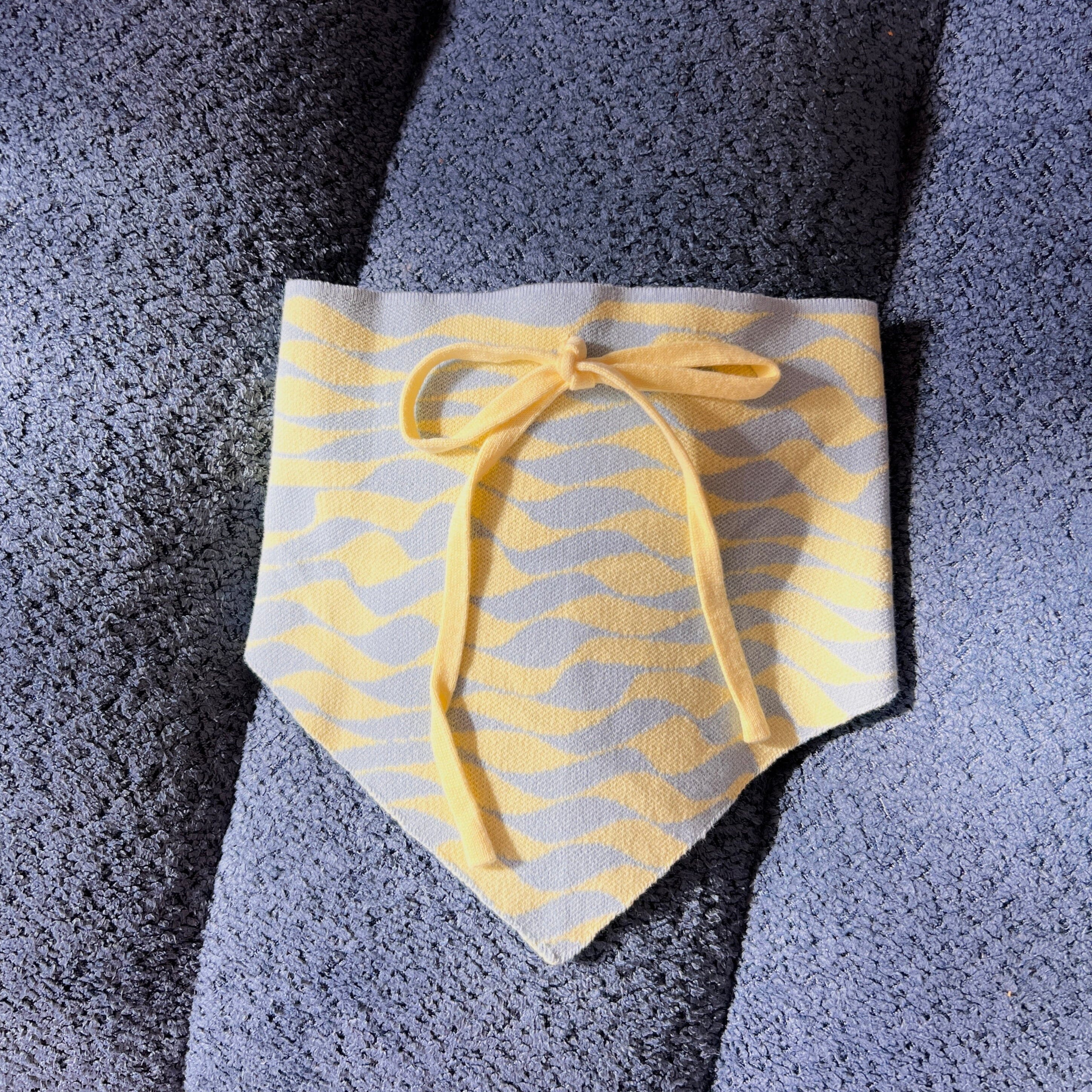 Seaside Swirl Cotton Knitted Dog Bandana - Image 8