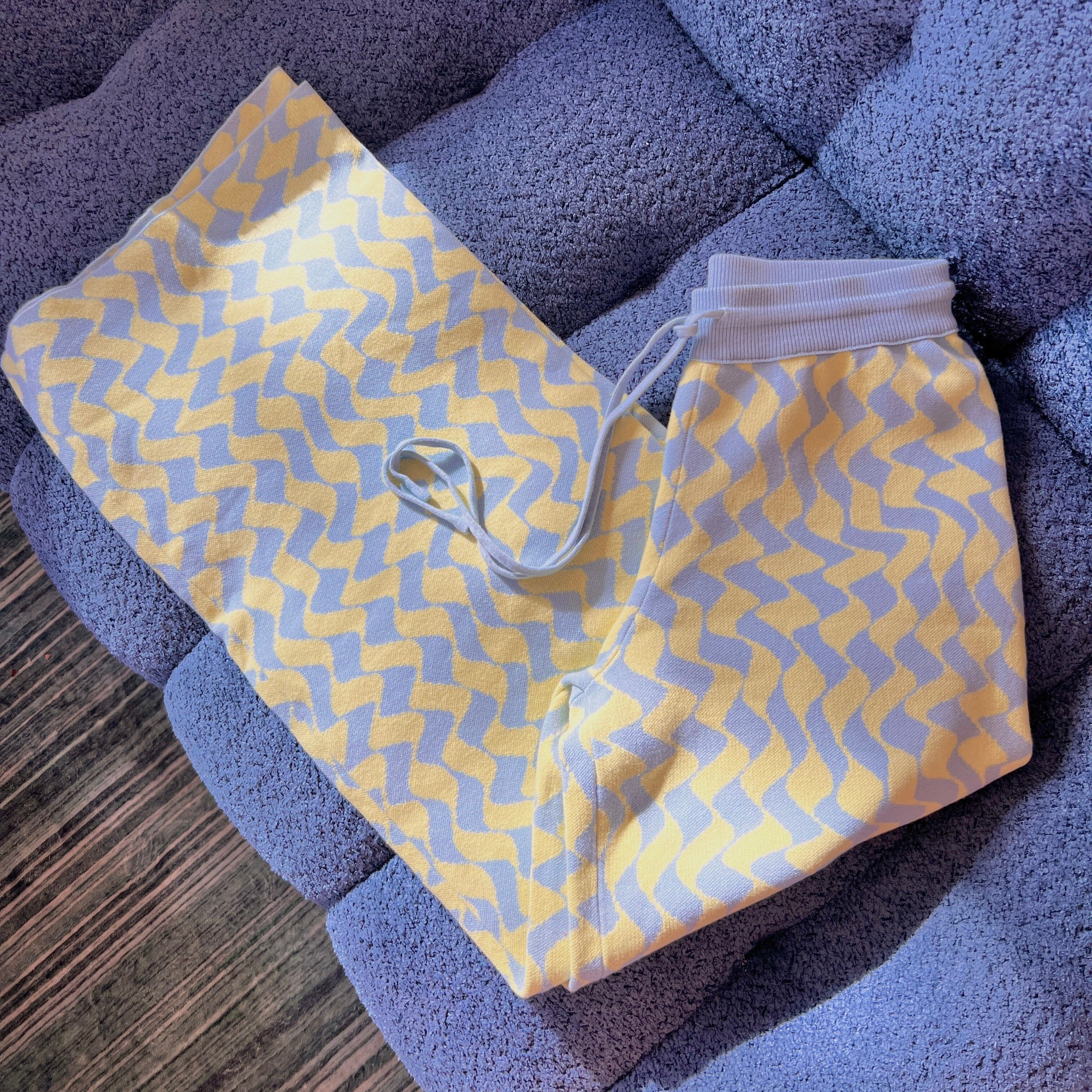 Seaside Swirl Cotton Wide Legs Lounge Pant - Image 3
