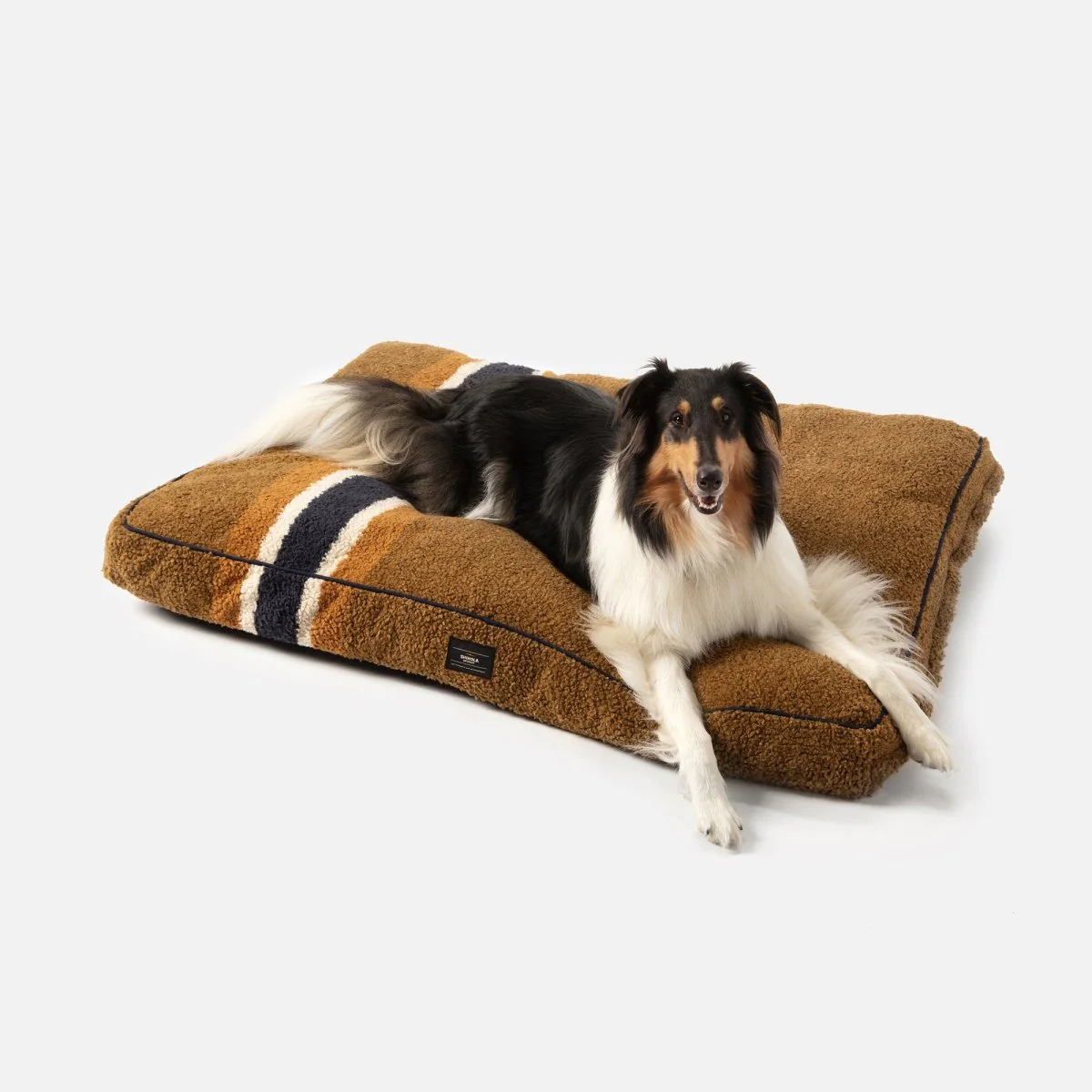 Shinola Brand Stripe Berber Napper Dog Bed - Image 2