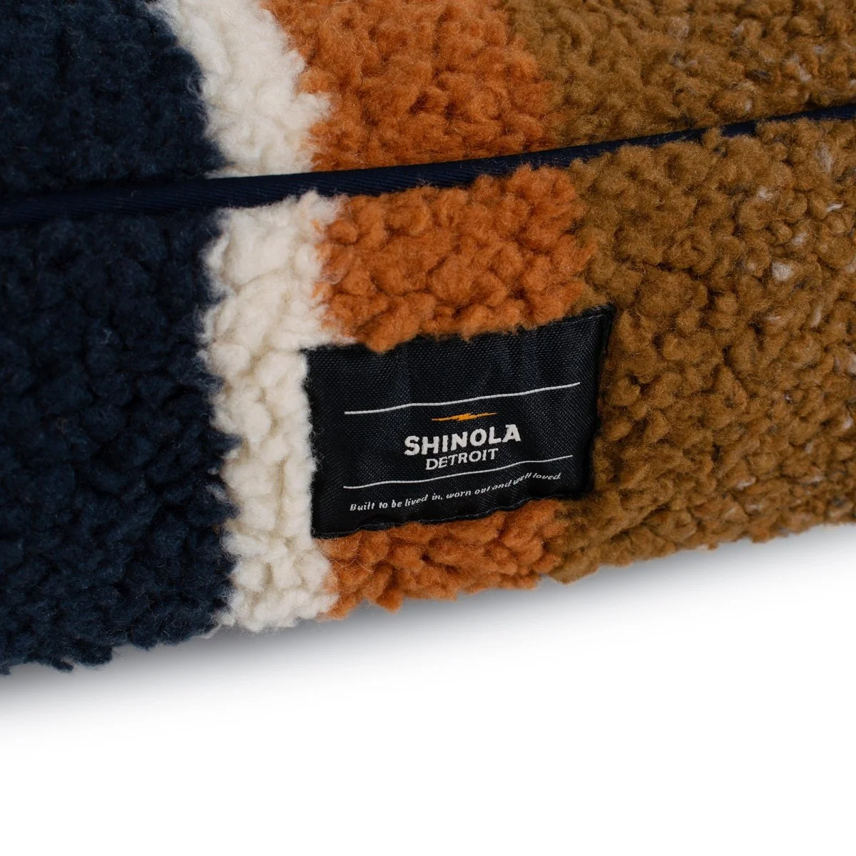 Shinola Brand Stripe Berber Napper Dog Bed - Image 8