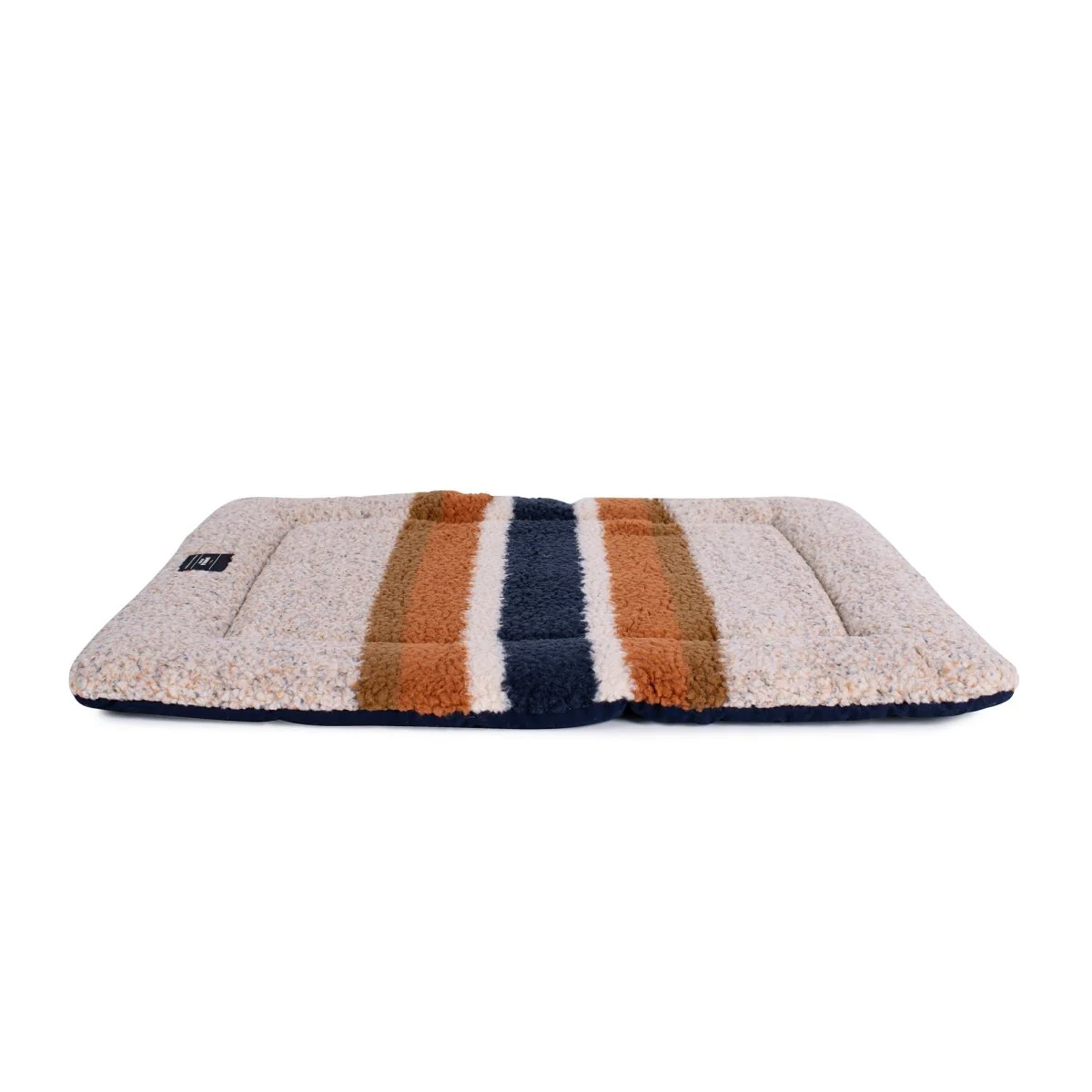 Shinola Brand Stripe Comfort Cushion Berber Dog Bed Oatmeal - Image 16