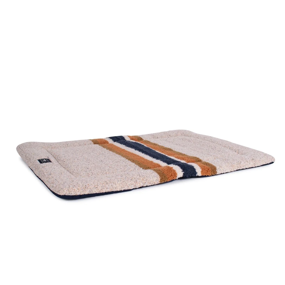 Shinola Brand Stripe Comfort Cushion Berber Dog Bed Oatmeal - Image 6