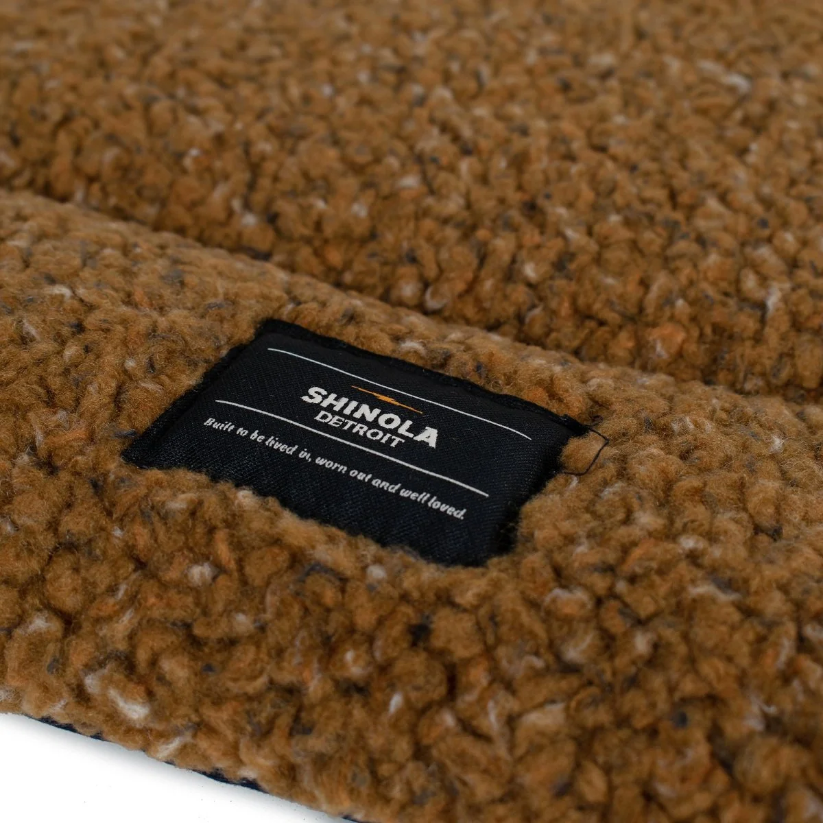 Shinola Brand Stripe Comfort Cushion Berber Dog Bed Rust - Image 10