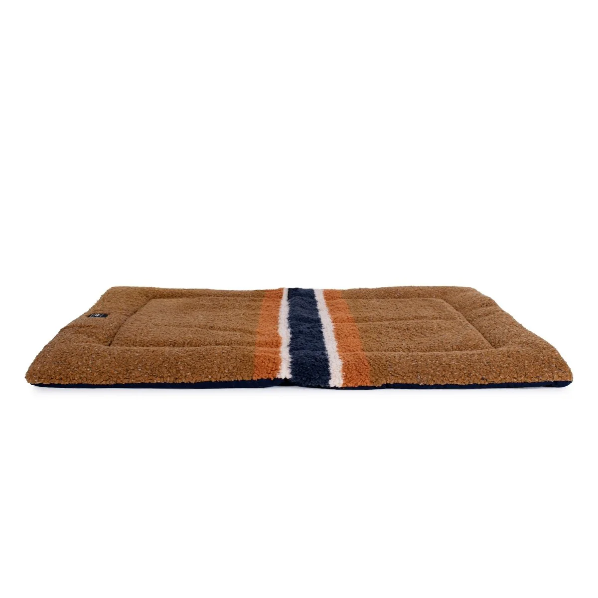 Shinola Brand Stripe Comfort Cushion Berber Dog Bed Rust - Image 14