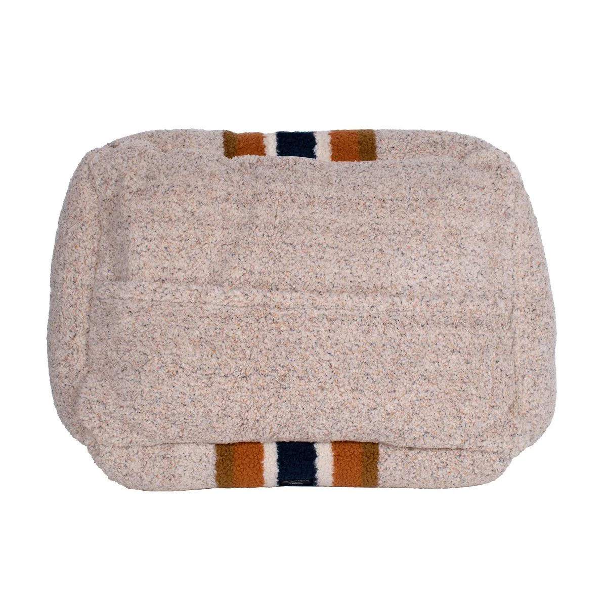 Shinola Brand Stripe Kuddle Berber Dog Bed Oatmeal - Image 8