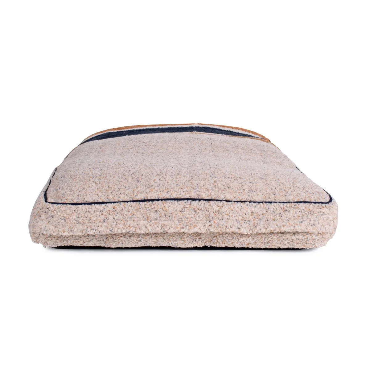 Shinola Brand Stripe Napper Pillow Berber Dog Bed Oatmeal - Image 5