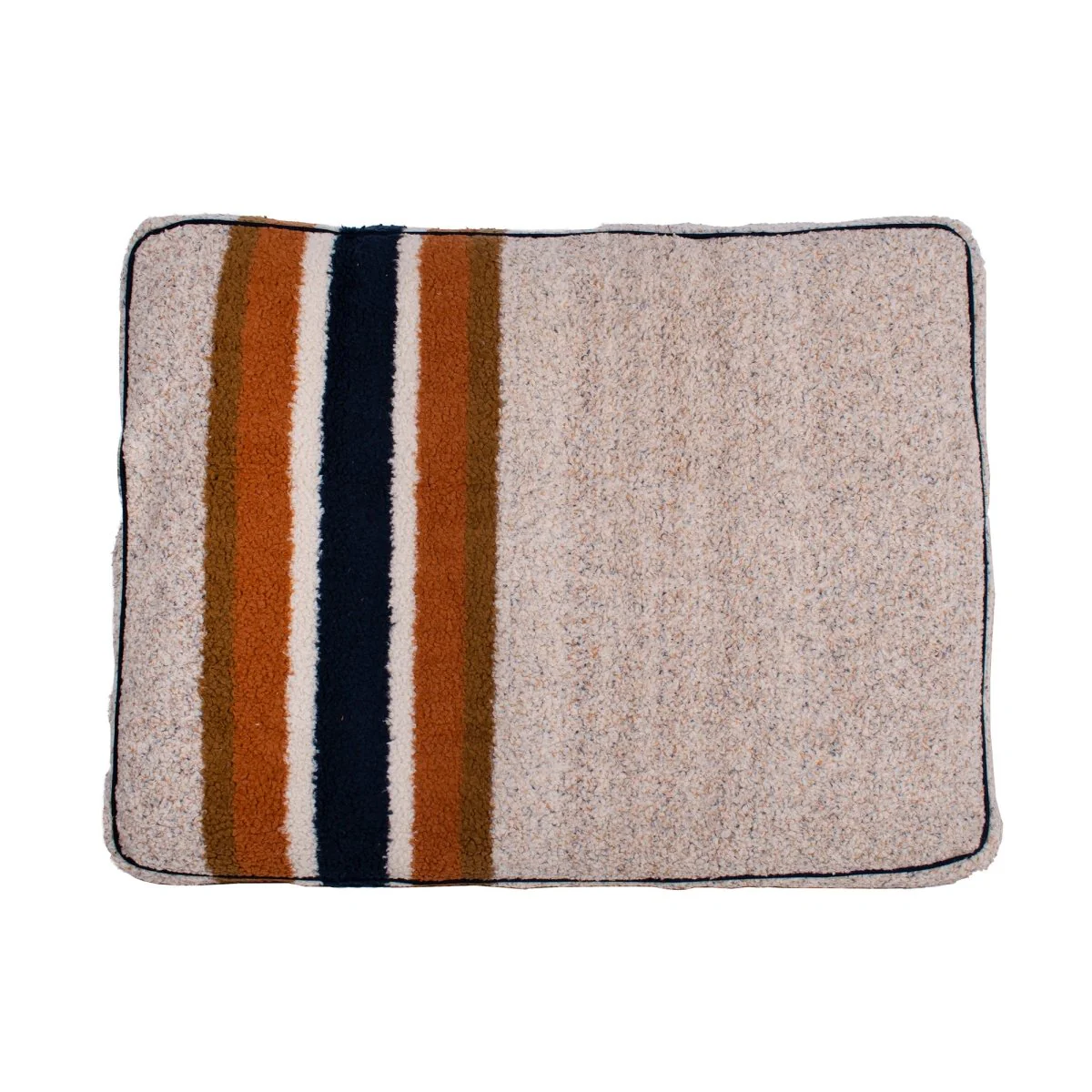 Shinola Brand Stripe Napper Pillow Berber Dog Bed Oatmeal - Image 6
