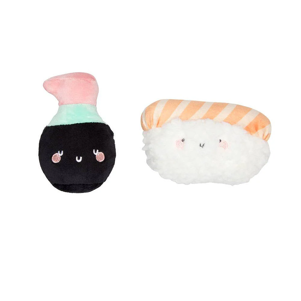 Soy Sauce and Sushi Cat Toy Set | Plush Toys for Pet Lovers | Giftable Cat Stocking Stuffer - Image 3