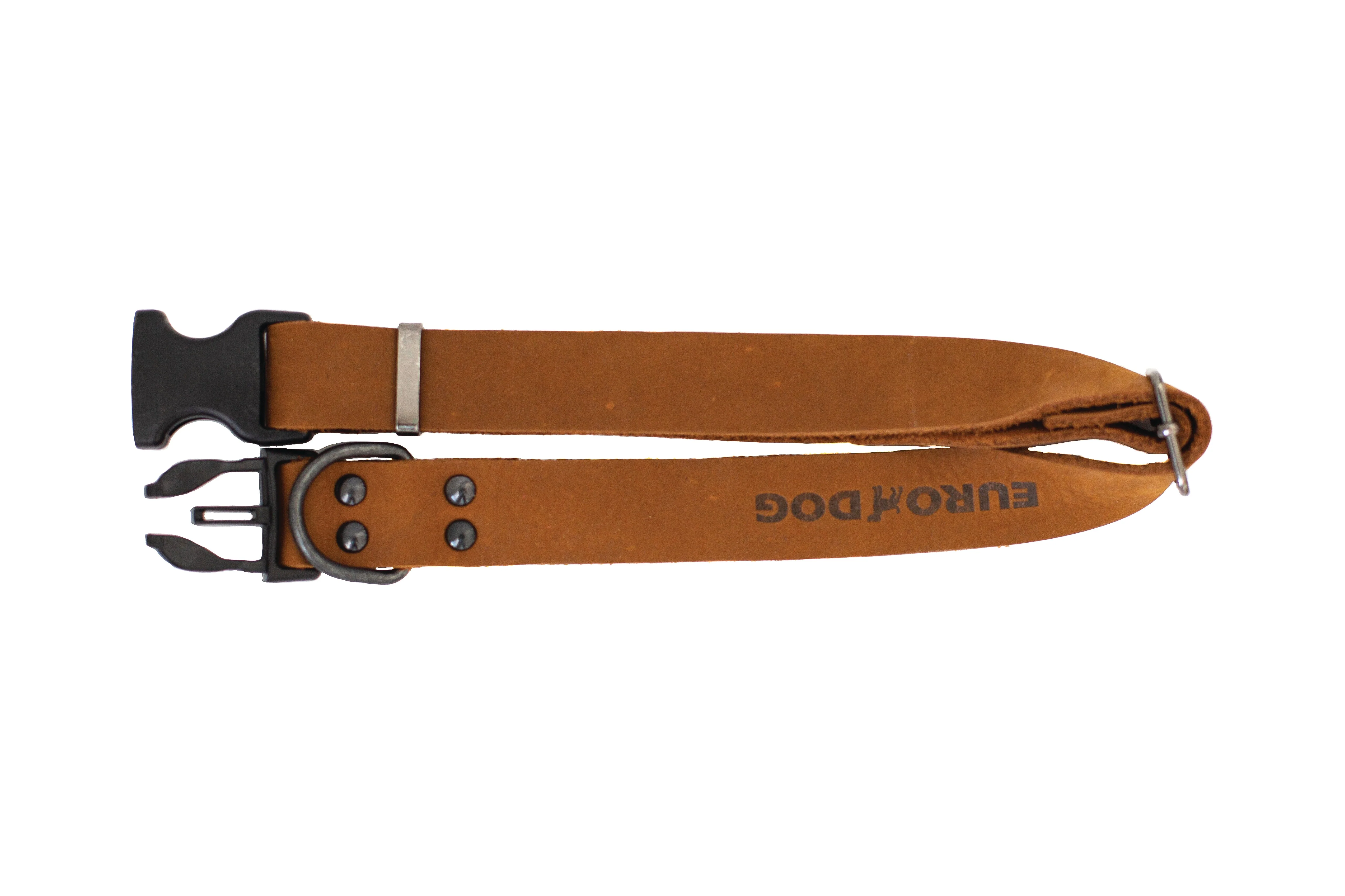 Sport Style Earth Brown Leather Dog Collar - Image 3