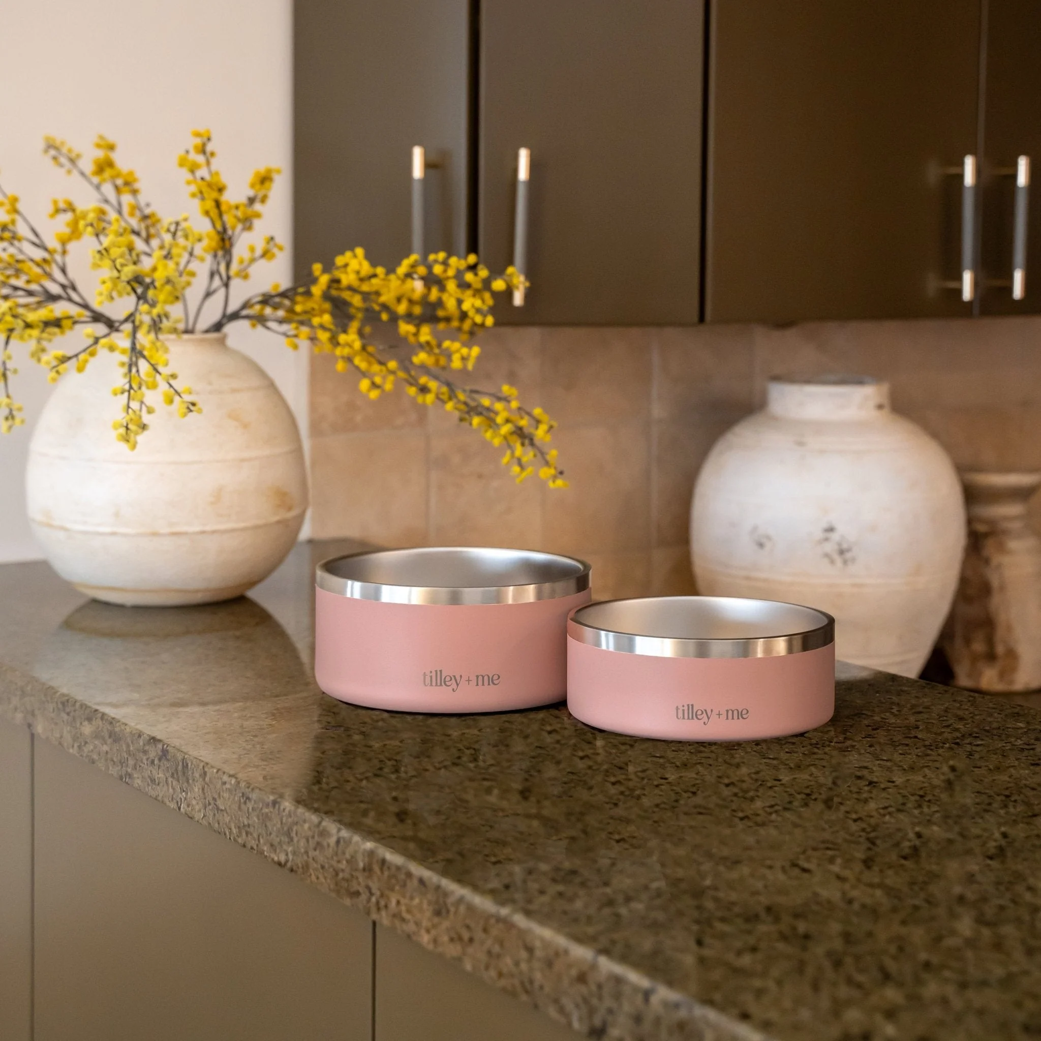 Tilley + Me Stainless Steel Pet Bowl – Non-Slip, Durable & Dishwasher Safe | 32oz and 64oz - Image 3