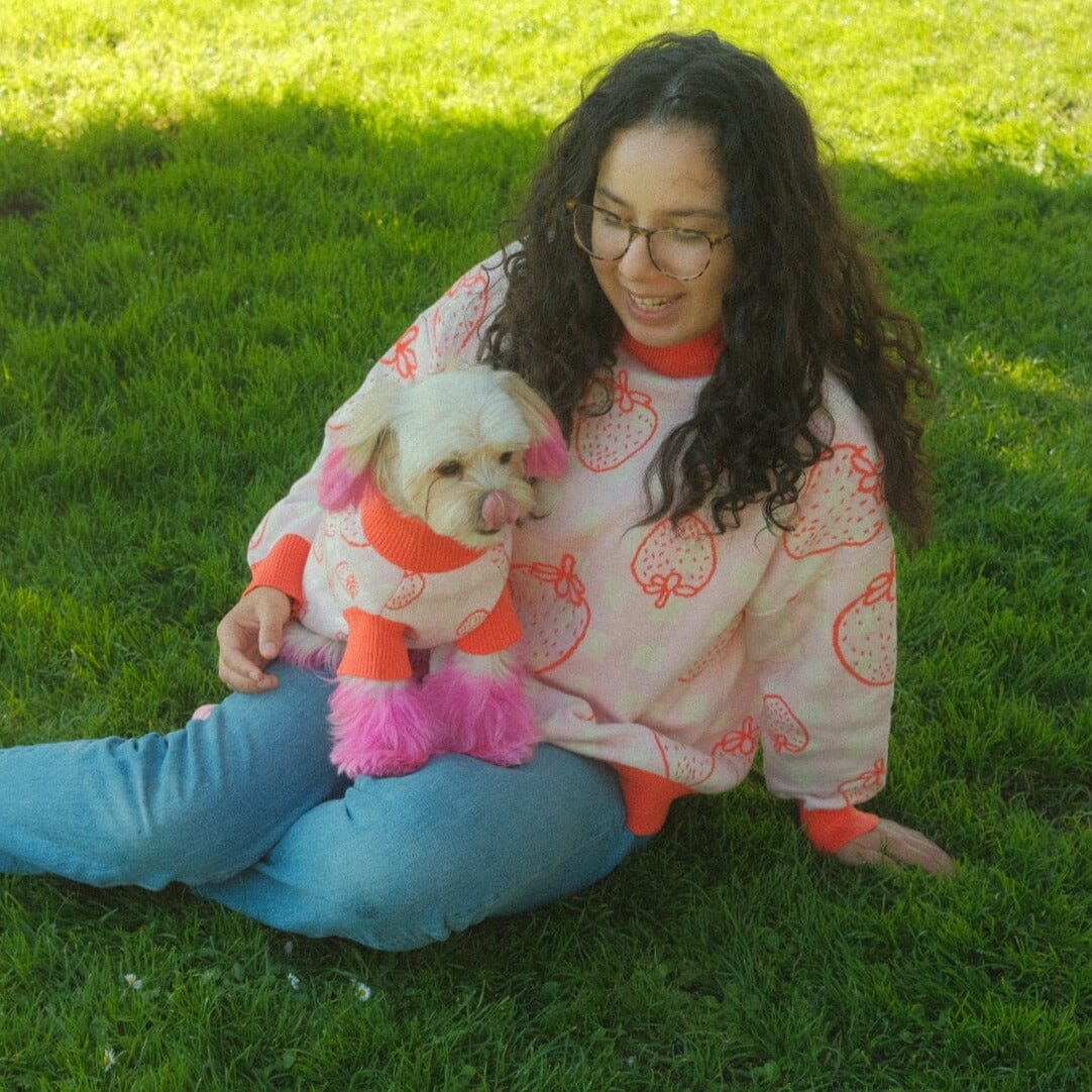 Strawberry Knitted Dog Sweater - Image 9