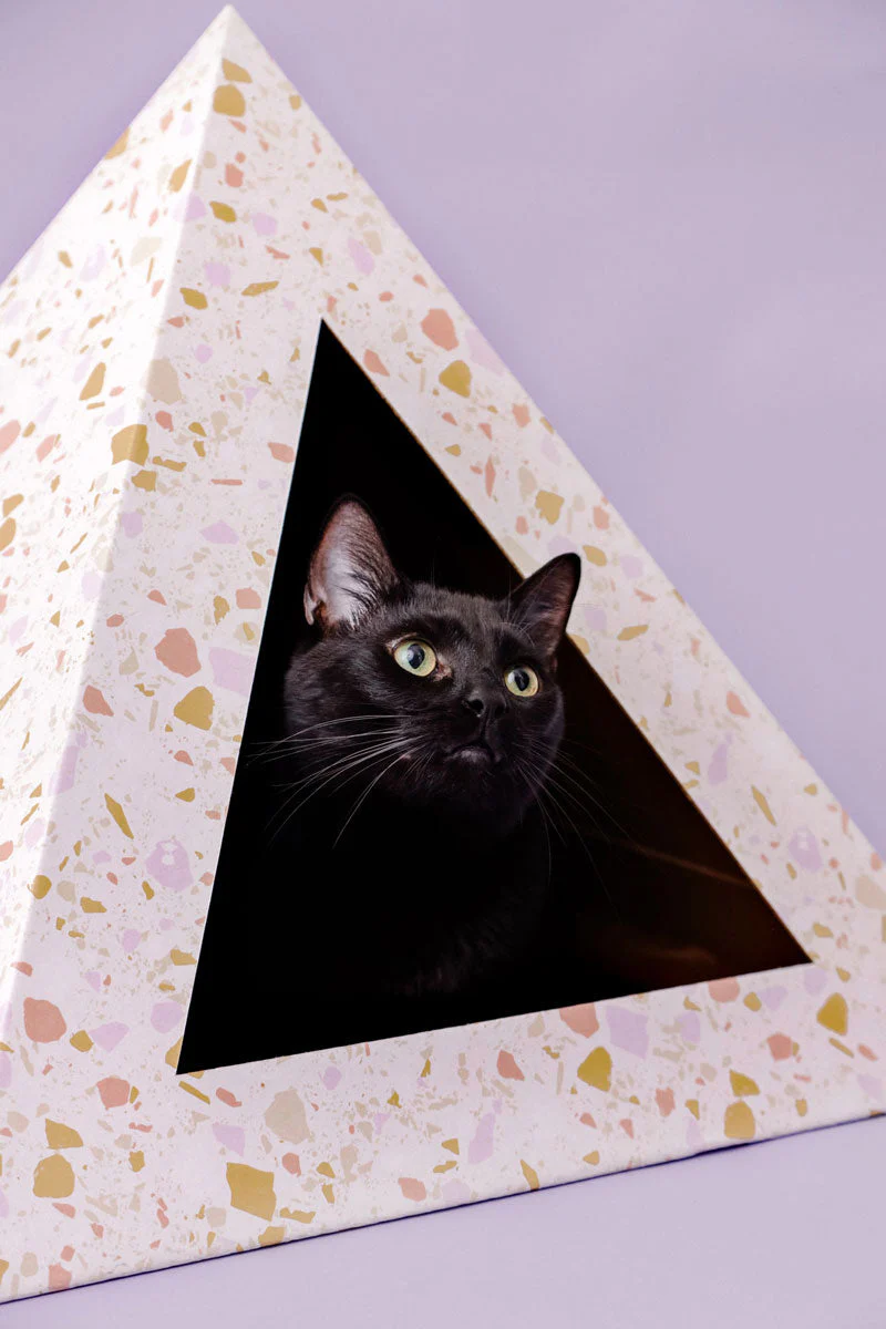 'Terrazzo' Cardboard Cat Pyramid - Image 4