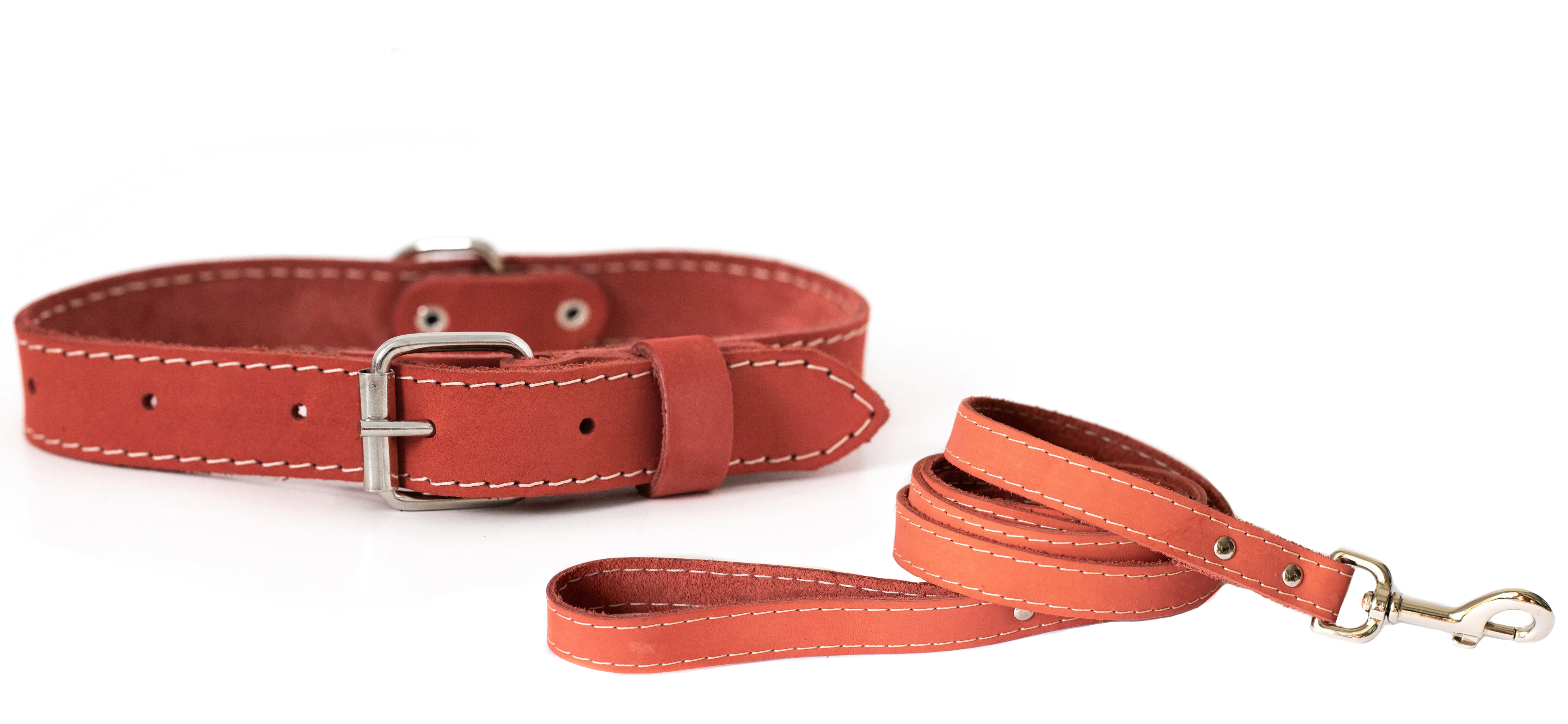 Pro Line Hunting Leather Collar and Leash Set - Image 3