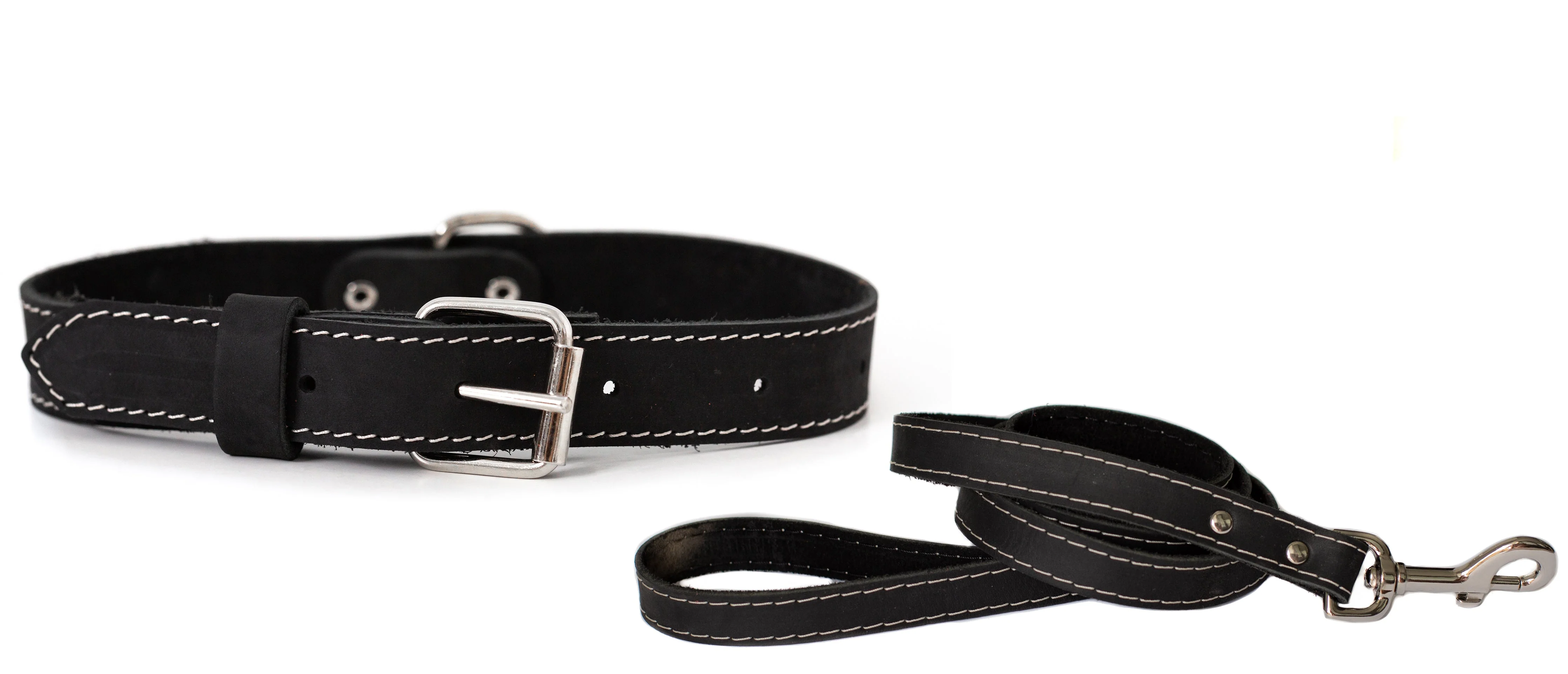 Pro Line Hunting Leather Collar and Leash Set - Image 5