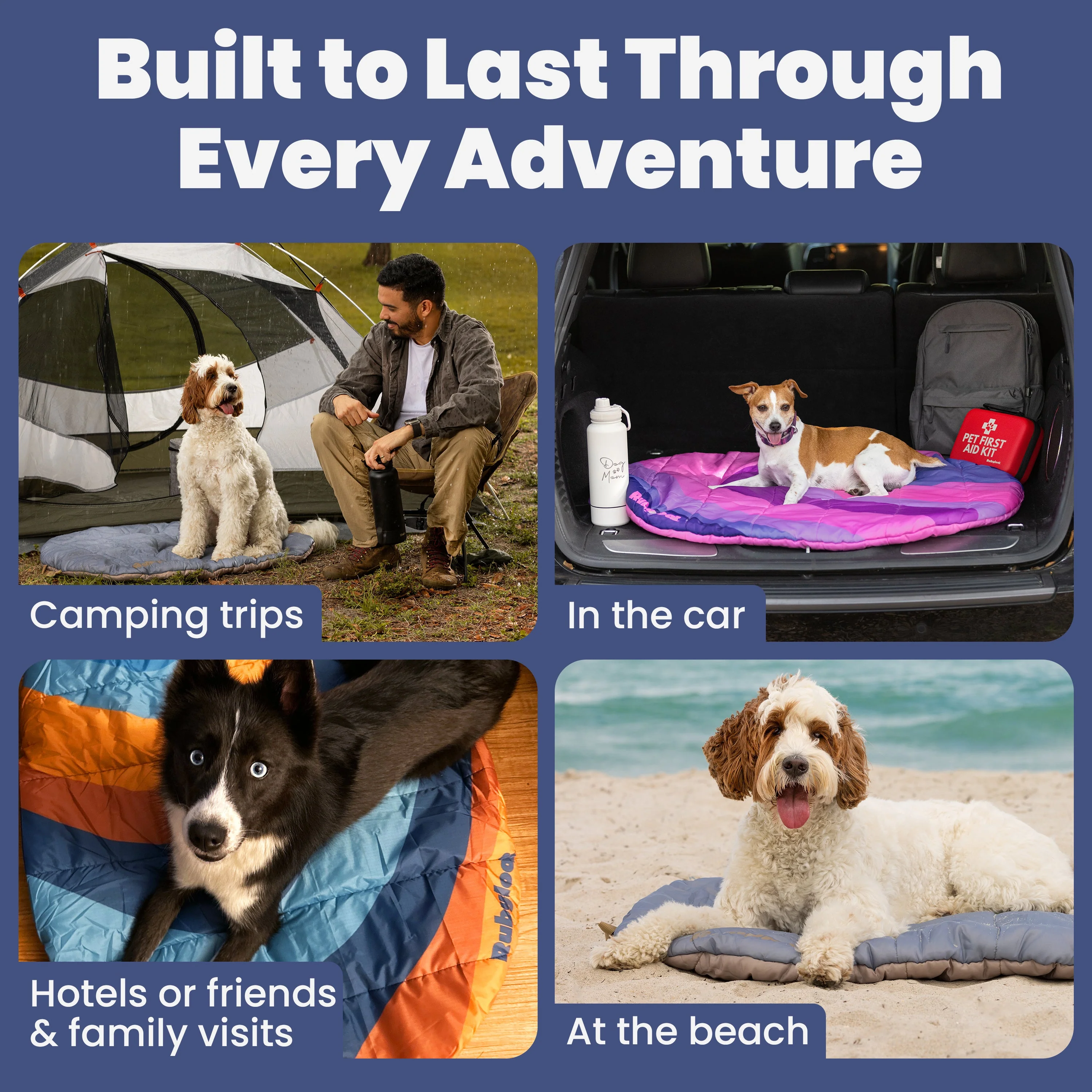 Travel Dog Bed - Foldable & Packable for Travel, Road Trip, Camping - Image 4