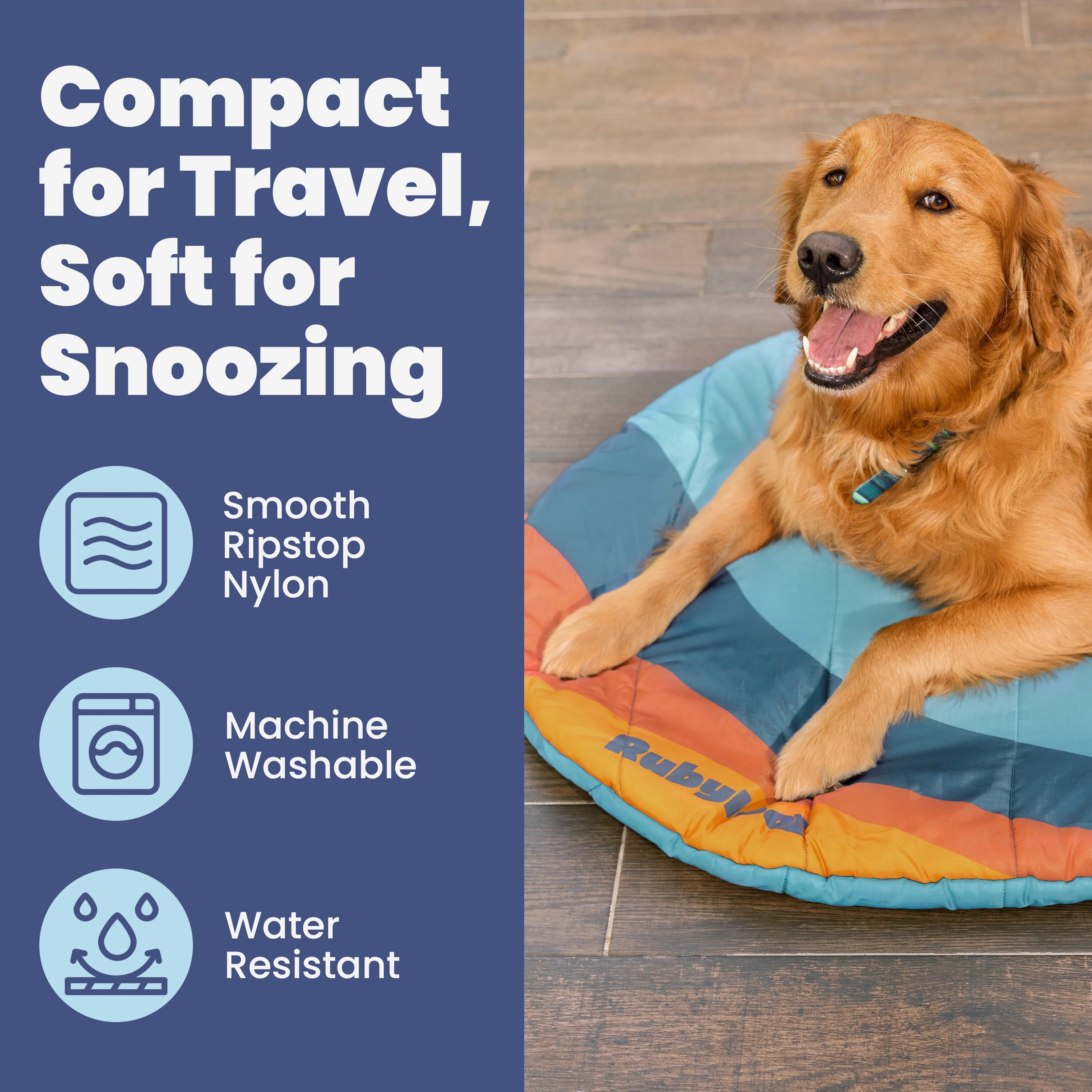 Travel Dog Bed - Foldable & Packable for Travel, Road Trip, Camping - Image 6