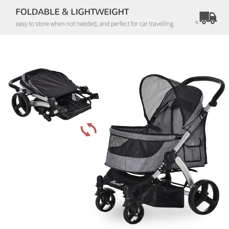 Travel Pet Stroller with Adjustable Handlebar - Image 4