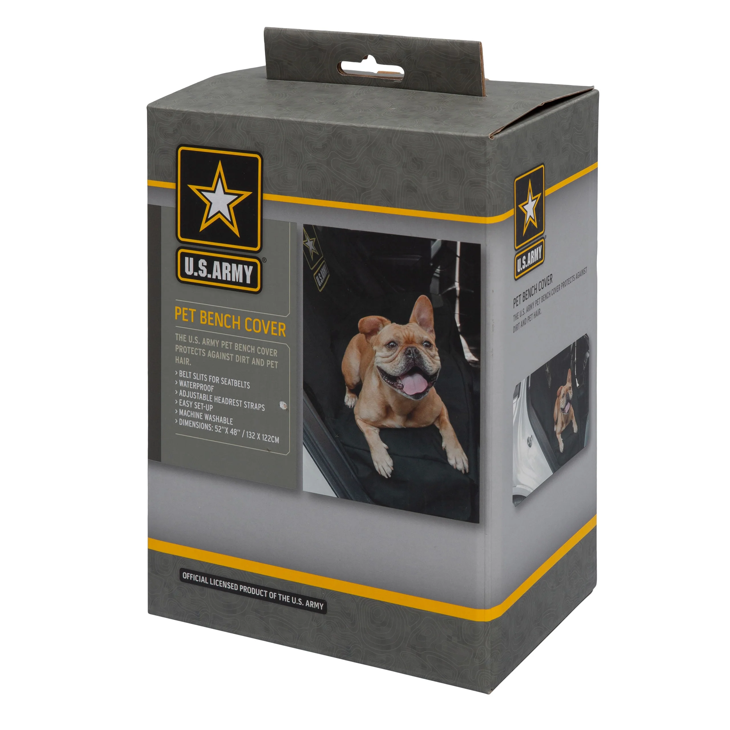 US Army Car Bench Seat Pet Cover - Dark Camo - Image 2
