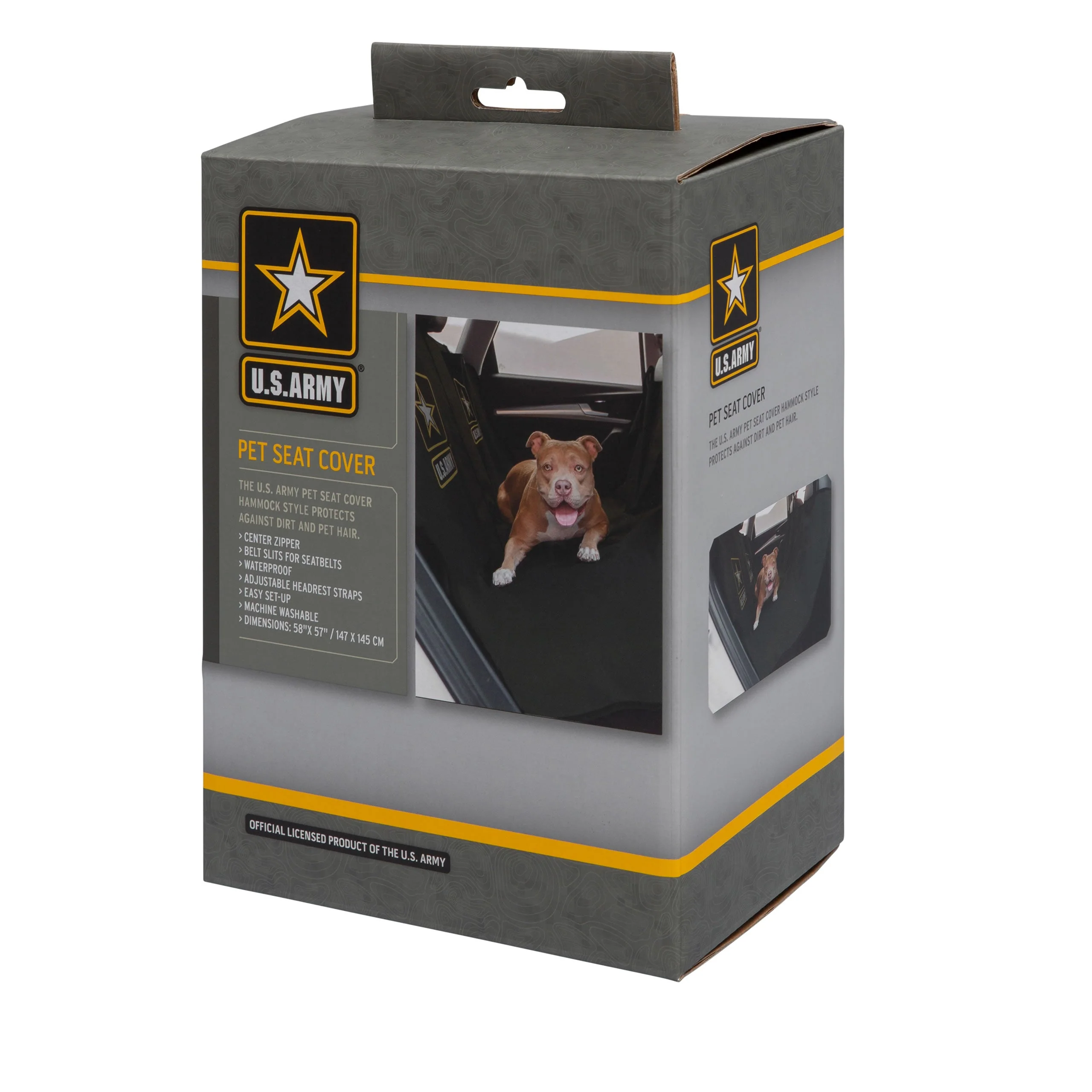 US Army Car Seat Pet Hammock Cover  - Dark Camo - Image 2