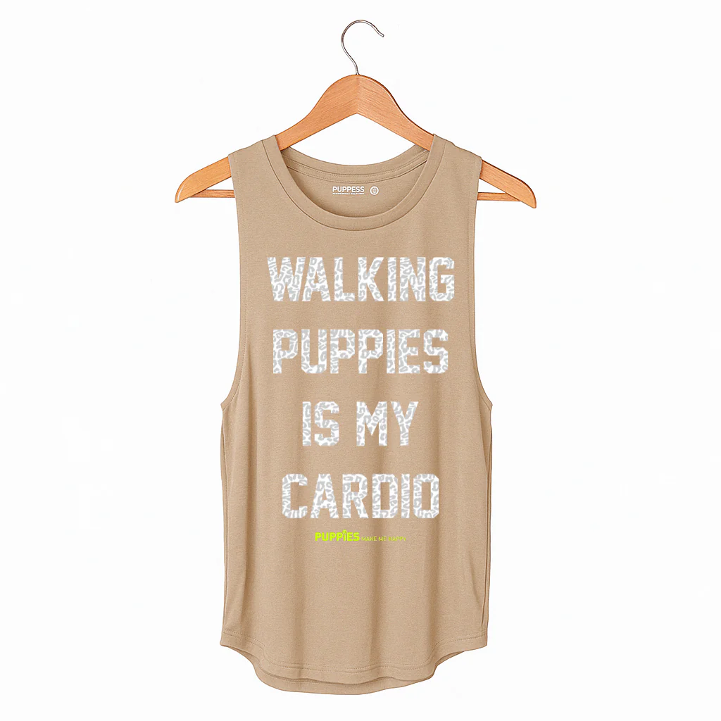 Walking Puppies is my Cardio | Women's Sleeveless - Image 3