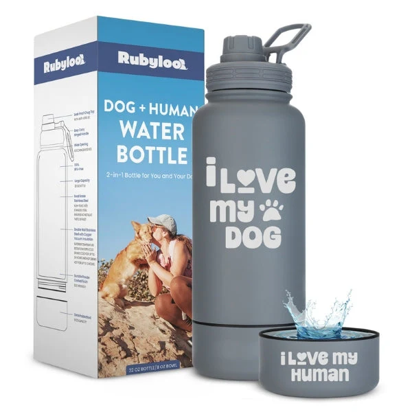 Dog + Human Water Bottle with Detachable Dog Bowl - Image 12