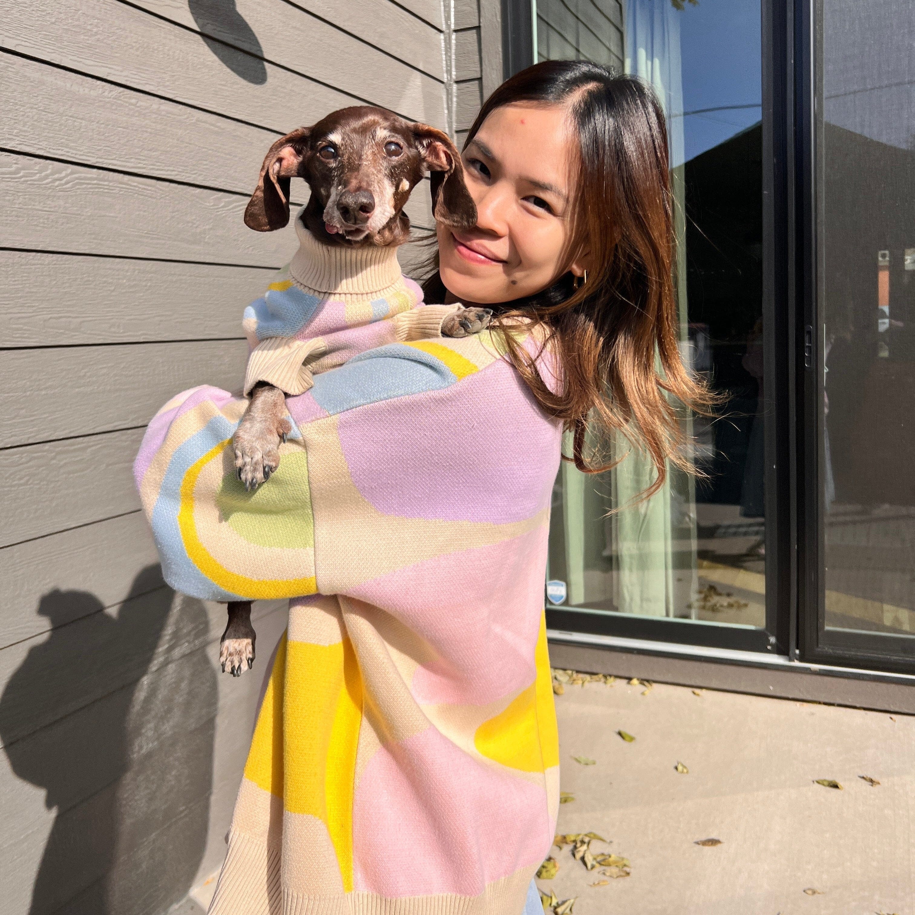 Wavy Knitted Dog Sweater - Image 10
