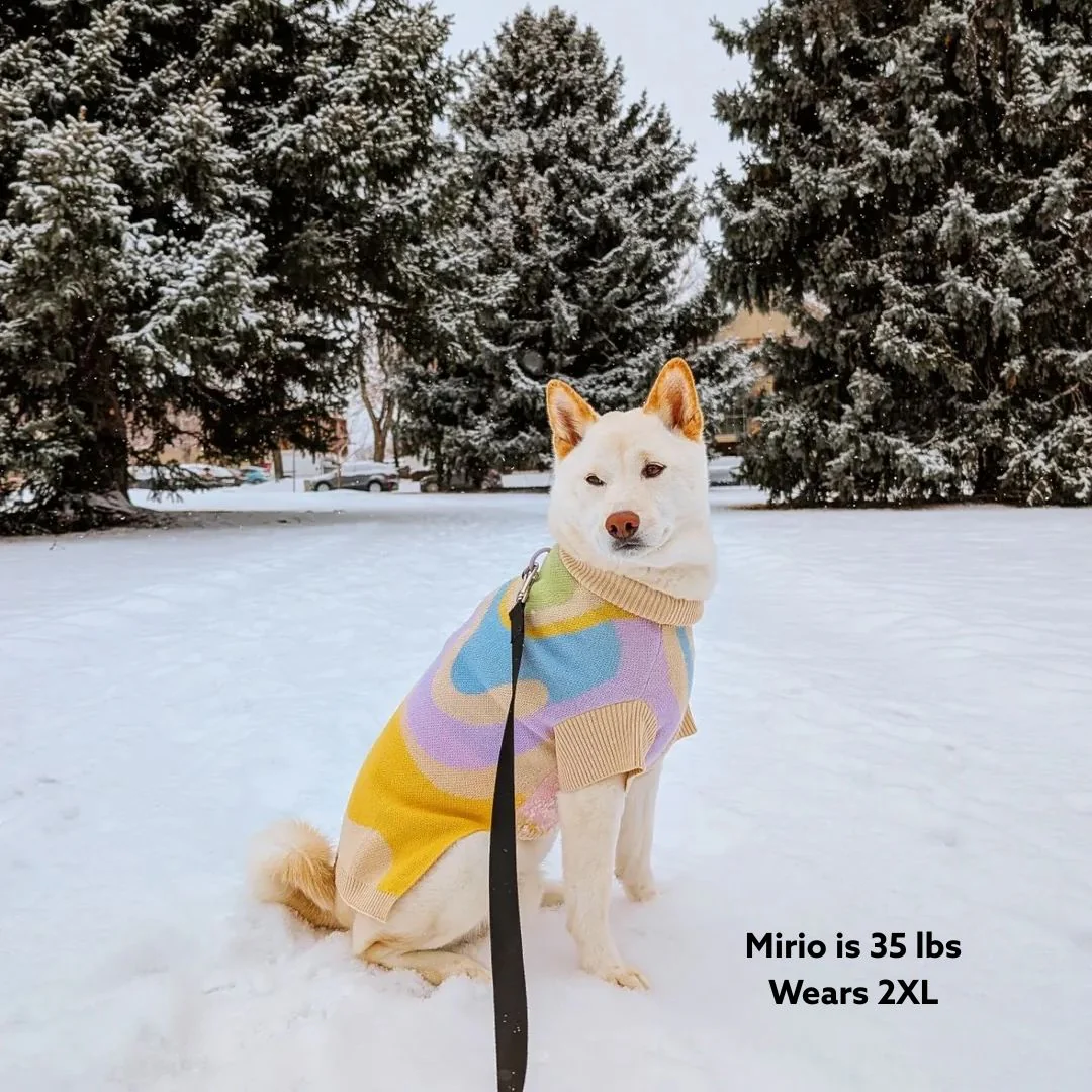 Wavy Knitted Dog Sweater - Image 5
