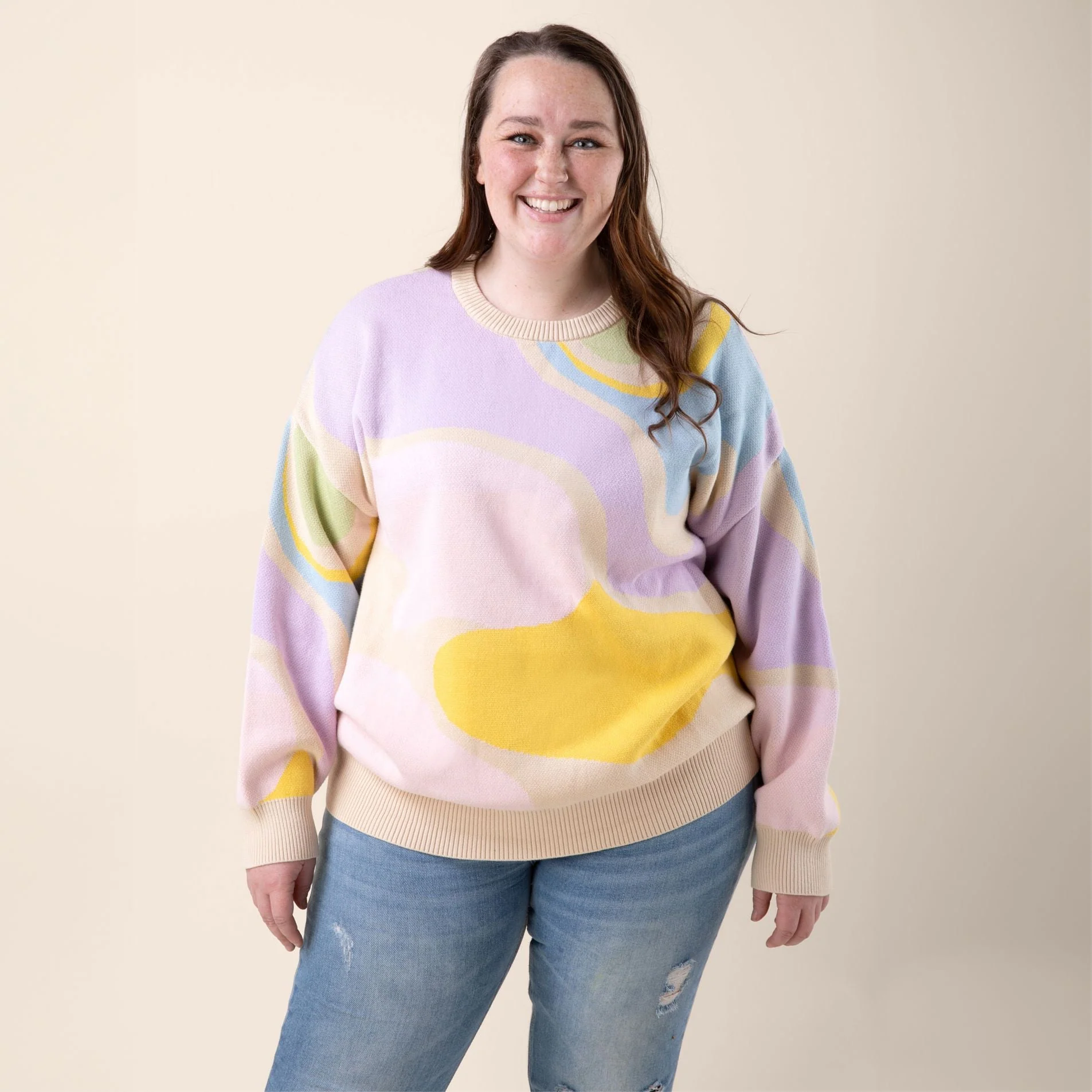 Wavy Oversized Human Sweater - Image 4