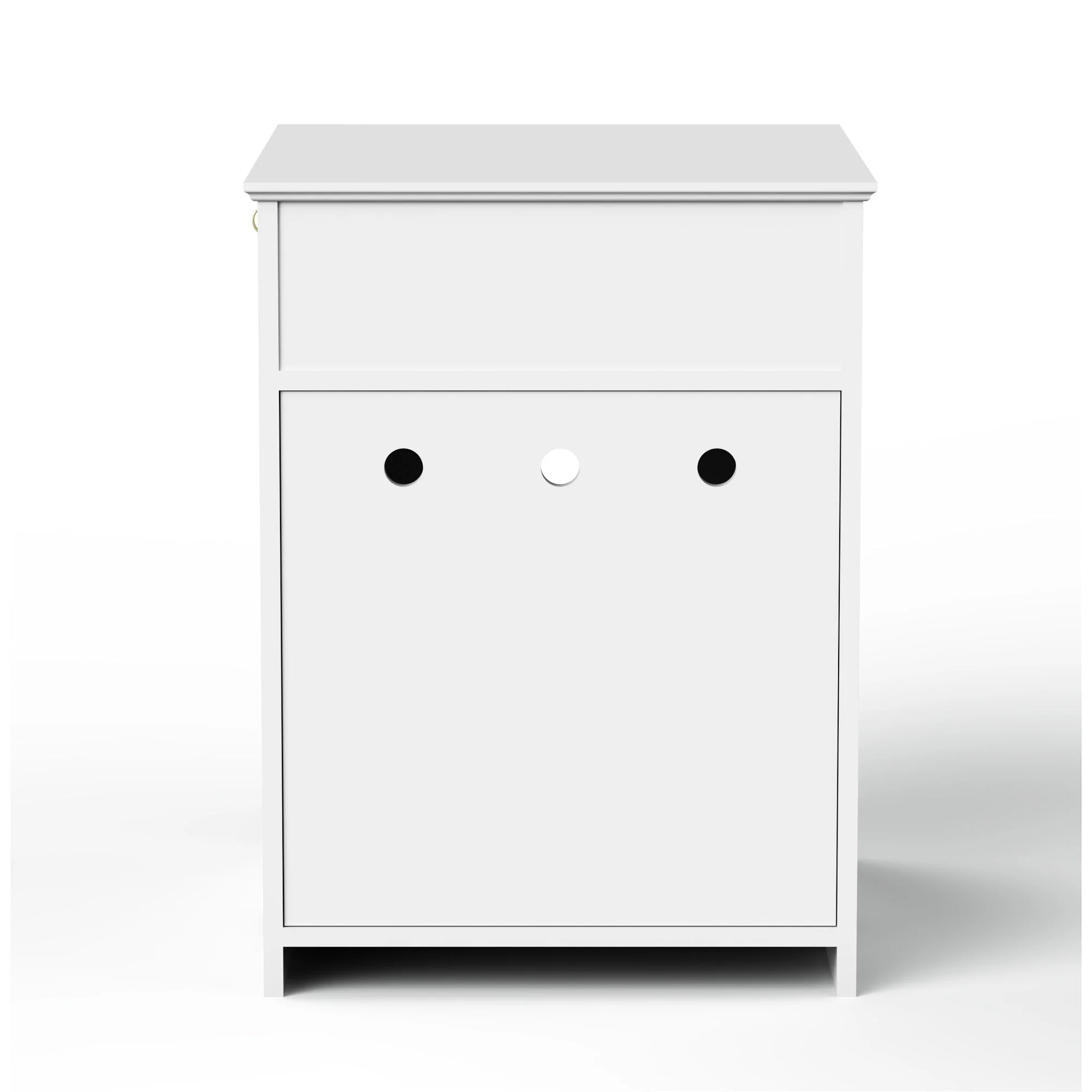 Wooden Pet House Cat Litter Box Enclosure with Drawer, Side Table, Indoor Pet Crate, Cat Home Nightstand (White) - Image 8