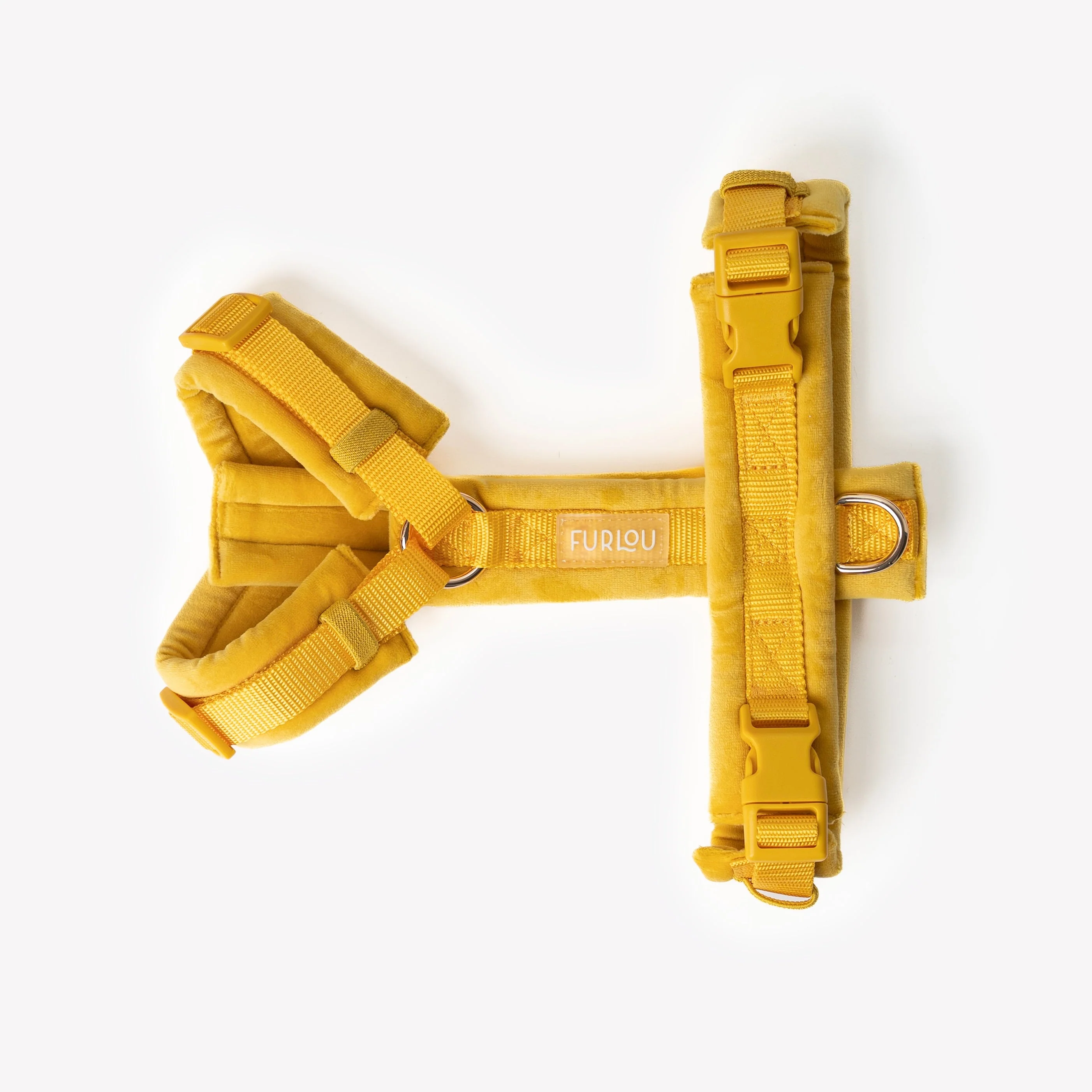 Yellow - Velvet Dog Harness - Image 2